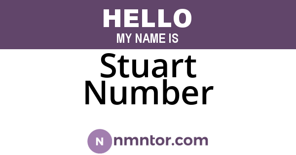 Stuart Number