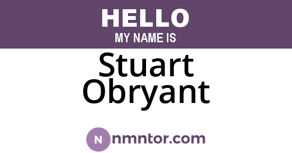 Stuart Obryant