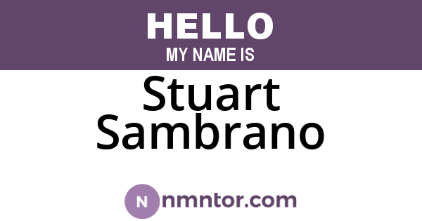 Stuart Sambrano