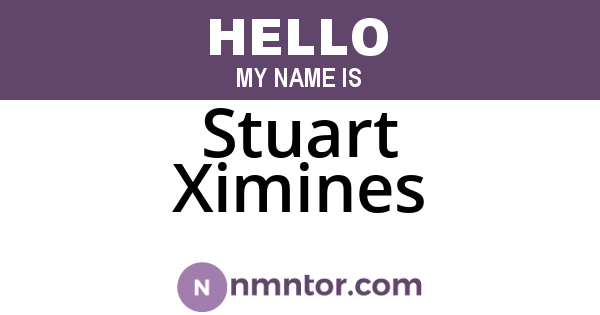 Stuart Ximines