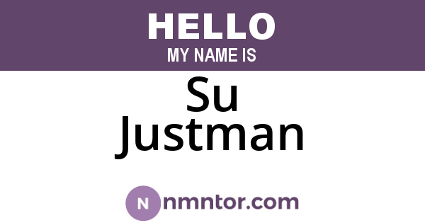 Su Justman