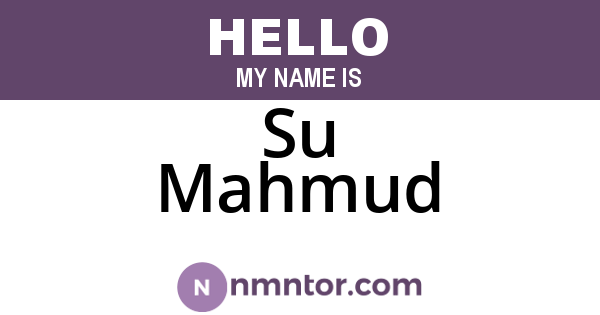 Su Mahmud