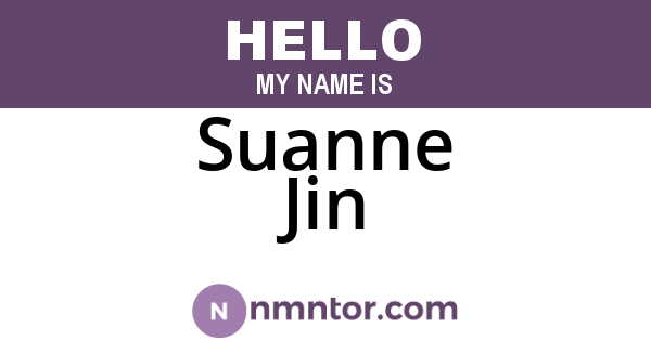Suanne Jin