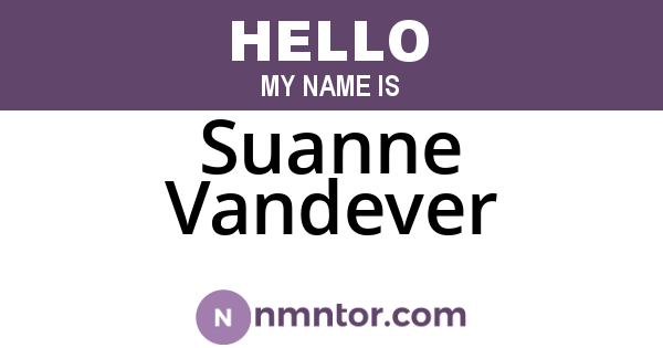 Suanne Vandever