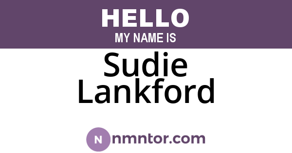 Sudie Lankford