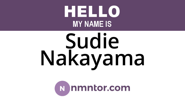 Sudie Nakayama