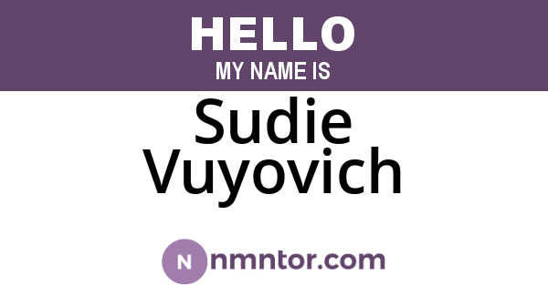 Sudie Vuyovich