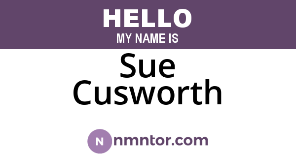 Sue Cusworth