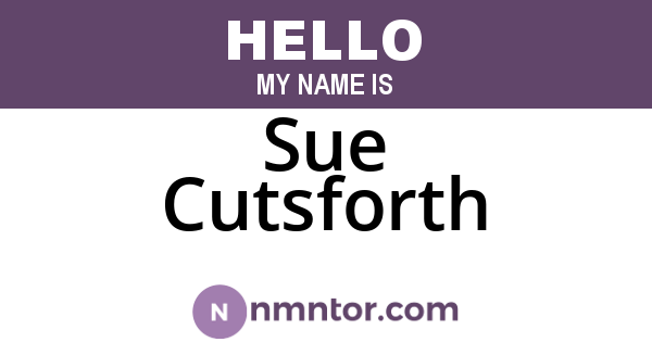 Sue Cutsforth