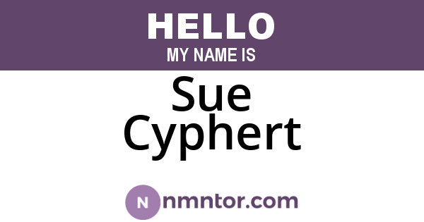 Sue Cyphert