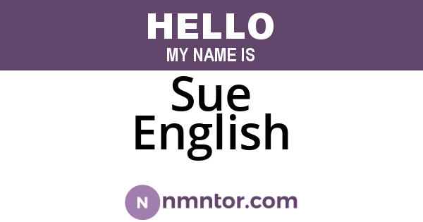 Sue English