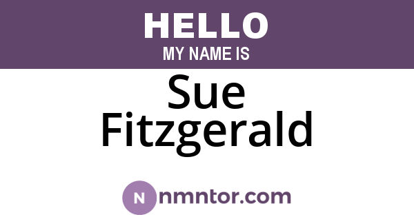 Sue Fitzgerald