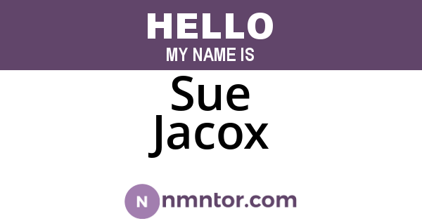 Sue Jacox