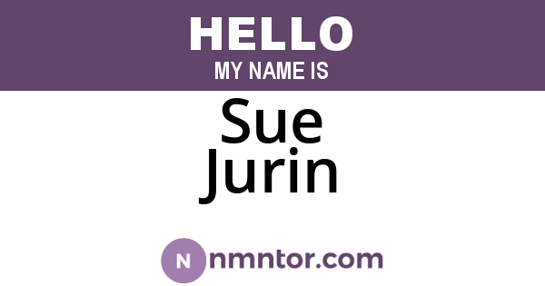 Sue Jurin