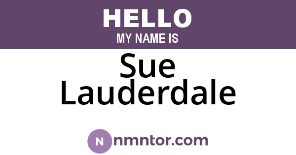 Sue Lauderdale