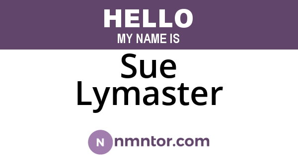 Sue Lymaster