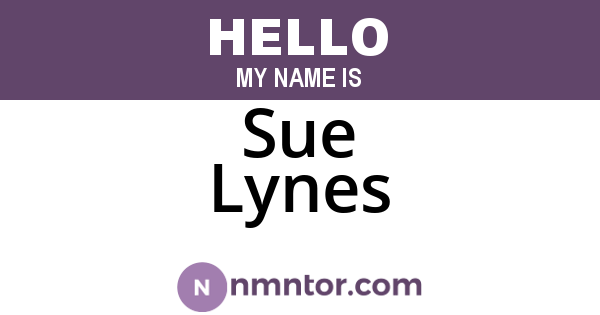 Sue Lynes