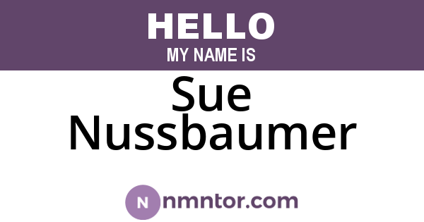 Sue Nussbaumer