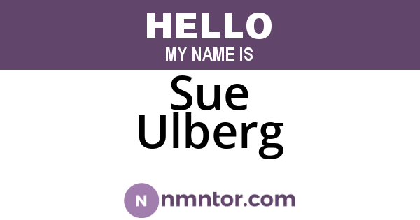 Sue Ulberg