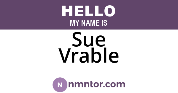 Sue Vrable