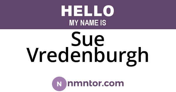 Sue Vredenburgh