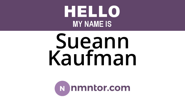Sueann Kaufman