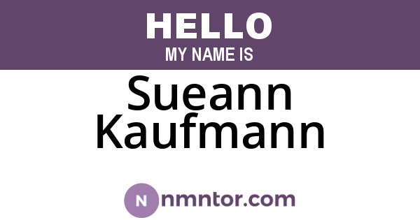 Sueann Kaufmann