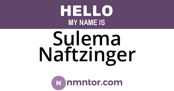 Sulema Naftzinger