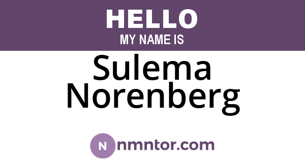 Sulema Norenberg