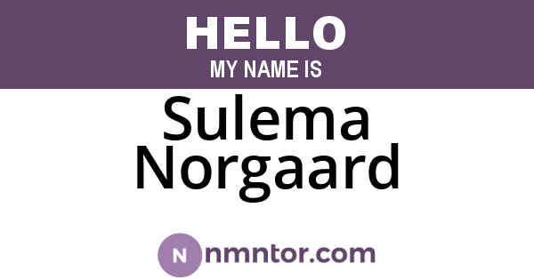 Sulema Norgaard