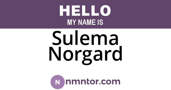 Sulema Norgard