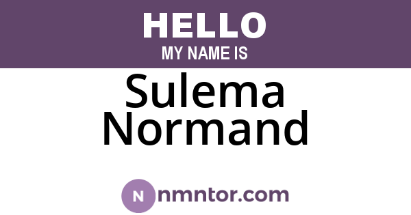 Sulema Normand