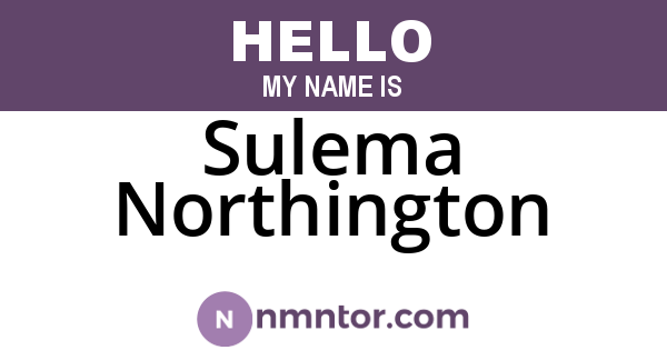Sulema Northington