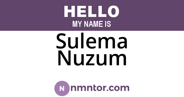 Sulema Nuzum