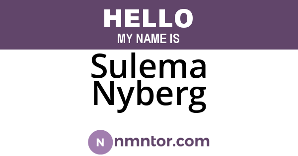 Sulema Nyberg