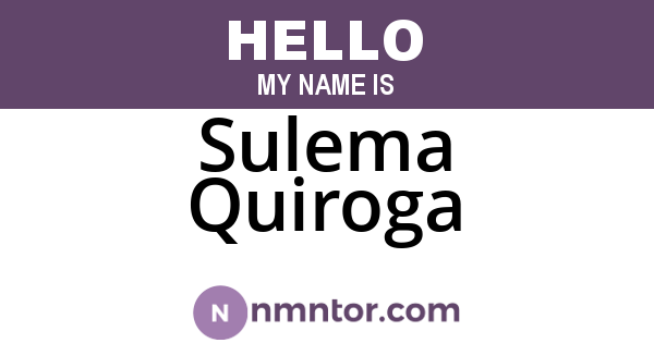 Sulema Quiroga