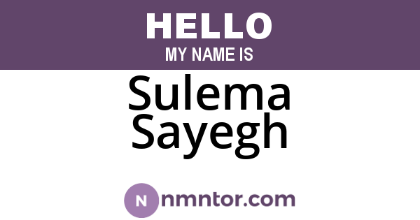 Sulema Sayegh