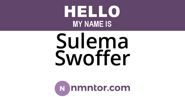 Sulema Swoffer