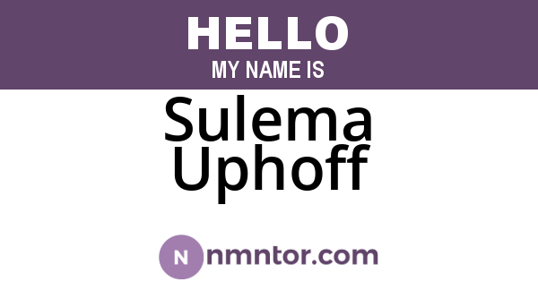 Sulema Uphoff