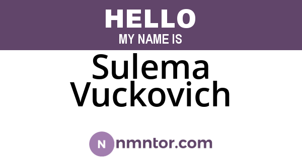 Sulema Vuckovich