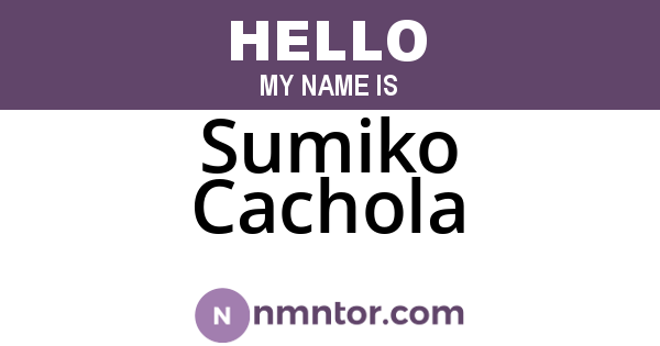 Sumiko Cachola