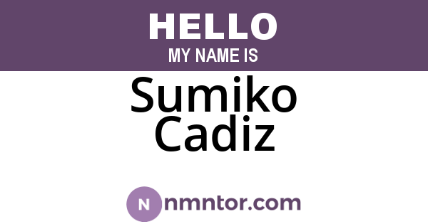 Sumiko Cadiz