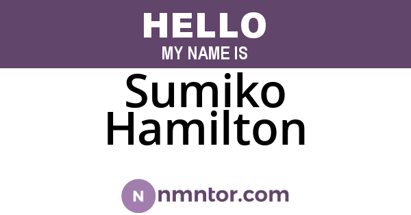Sumiko Hamilton