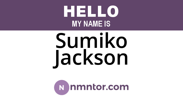 Sumiko Jackson