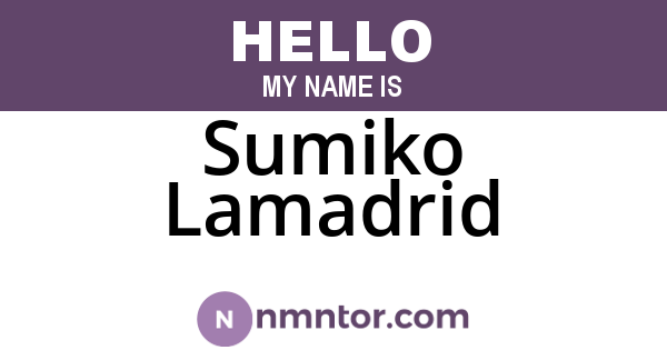 Sumiko Lamadrid