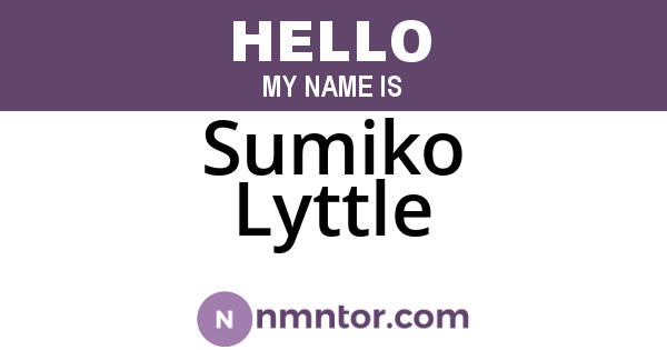 Sumiko Lyttle