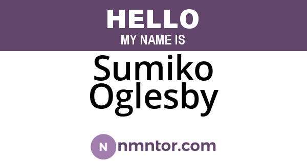 Sumiko Oglesby