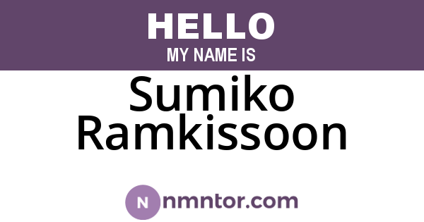 Sumiko Ramkissoon