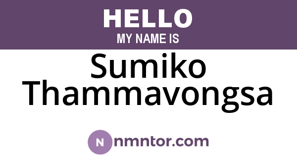 Sumiko Thammavongsa