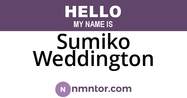 Sumiko Weddington